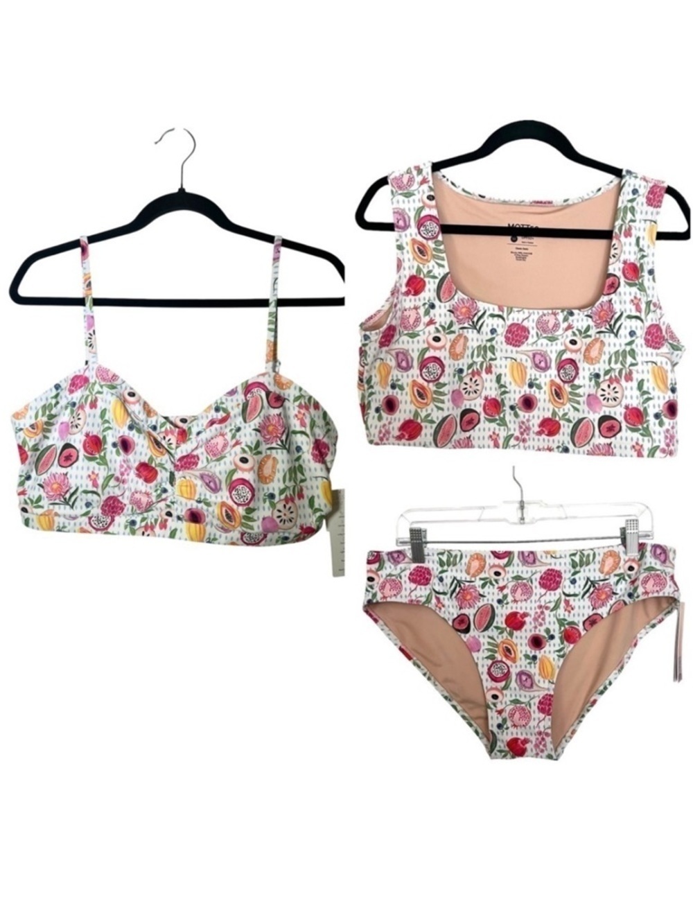 Mott50 Fresco Crush Fruit Print 3 Piece Bikini NWT XL
